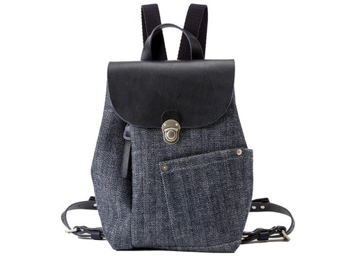 【豊岡鞄 エルダー TN044MR デニム】井原ヘリンボーンデニム ミニリュック